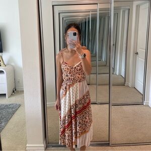 Aerie Floral Patchwork Dress XS